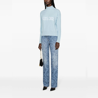 Jeans en denim taille haute coupe droite pour femme OEM/ODM 100% coton, sexy, respirant, vintage, boutonné, lavable, style streetwear pour l'été