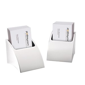 Porta biglietti da visita moderno da scrivania 67x61 mm in acciaio inossidabile, supporto per biglietti da visita, organizer da ufficio, design minimalista - Product Image 1