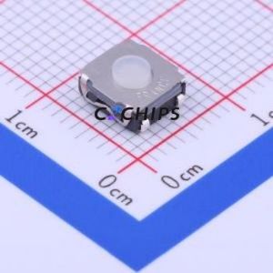 KSC201JLFS Tactile Switch SMD-4P,6.2x6.2mm Switch Single Pole Single Throw Round Button 1.6N Vertical Mount - Product Image 1