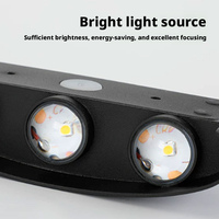 Lámpara de Pared LED Moderna para Exteriores, Impermeable, de Aluminio Negro, para Porche de Villa