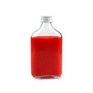 Bulk 200ml glass pepper sauce bottle with aluminum screw lid