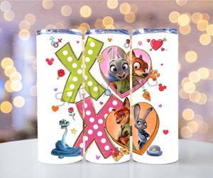 Vasos de Regalo de Acero Inoxidable de 20 oz con Diseño de Pareja de Película, Zorro y Conejo, Corazón Mágico XOXO, <span class=keywords><strong>para</strong></span> el Día de San Valentín - Product Image 6