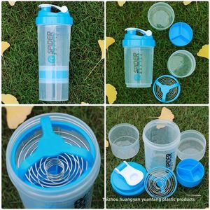 Wholesale 550Ml Three-Layer Plastic Shaker for Fitness Sports <b>Milkshake</b> & Protein Powder Back to School Logo Gift <b>Cup</b> - Product Image 3