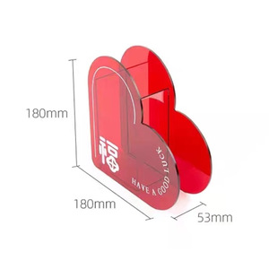 Tùy Chỉnh Trang Trí Hình Trái Tim Hiện Đại <span class=keywords><strong>Acrylic</strong></span> Flower <span class=keywords><strong>Vase</strong></span> Nồi Cho Trang Trí Nội Thất - Product Image 2