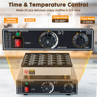 Máquina para Hacer Mini Panqueques Comercial con Certificación CE, Eléctrica, Antiadherente, 25 Orificios, para Poffertjes, Dorayaki y Waffles, 110V/220V