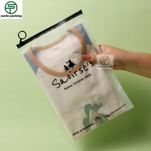 Custom Frosted Gravure Printed Reclosable CPE Zip Lock Bags for Hoodies Sweatshirts Shoes & Socks Packaging (Recyclable) - Product Image 4