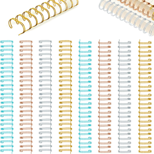 9/16 pollici Twin Loop spine doppia bobina ad anello colori freschi filo vincolante <span class=keywords><strong>per</strong></span> ufficio e scuola taccuino e la creazione di File - Product Image 1