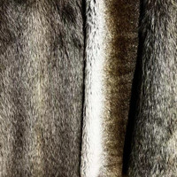 Lot de tissu en fausse fourrure à poils longs bouclés, longueur de poil mixte