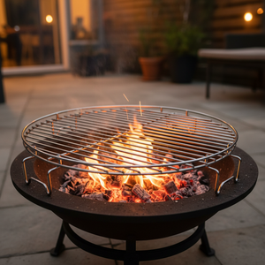 <span class=keywords><strong>Brasero</strong></span> rond en acier pour foyer extérieur, barbecue domestique, camping, cuisson au bois, design Corten, poêle personnalisé pour fêtes et festivals - Product Image 4
