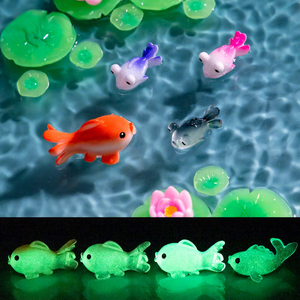 Decoraciones Creativas para Acuarios en Miniatura: <span class=keywords><strong>Peces</strong></span> Dorados y Carpas Artificiales, Accesorios para Acuarios DIY, Adornos que Brillan en la Oscuridad - Product Image 2