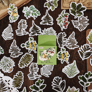 46 pièces par paquet Autocollants miniatures en boîte autocollants Hisome Série demi-ancien <span class=keywords><strong>temps</strong></span> Manuel de poche Décoration de carnet Autocollant de scrapbooking - Product Image 3