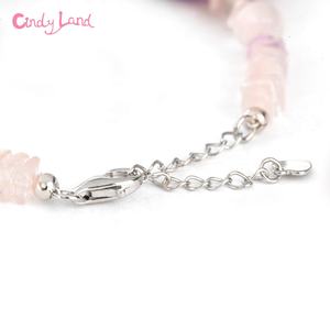 Pulsera de cuarzo amatista de cristal Natural CL, diseño de cuentas de flor bonita chapada en oro para regalo de fiesta de aniversario de boda - Product Image 5