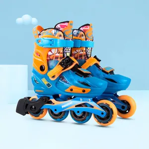 Hot Sale Mode verstellbar 4 PU Räder Slalom Skates Hard Boot Freestyle Skates Kinder Erwachsene Inline Skates chuhe für Jungen Mädchen