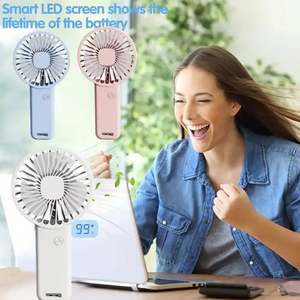 Factory 2025 Mini Portable USB Rechargeable Desk Fan 2024 New Coming Bladeless <b>Foldable</b> Wearable Mini Handfan Built-in Plastic - Product Image 4