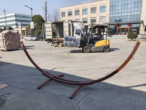 Soporte de hamaca de arco de madera de 12 pies con hamaca Columpio de cuerda de poliéster Caribeño para piscina de jardín al aire libre - Product Image 6