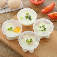 Ensemble mignon en silicone de braconnier de chaudière d'oeufs de silicone de logo personnalisé produits de cuisine moule de cuiseur d'oeufs outils durables d'oeufs