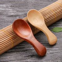 En gros En Vrac Pas Cher Petit Thé Mini Solide Fait À La Main Soupe Acacia Cuillère En Bois pour Confiture Espresso Cuillère En Bois Cuillère