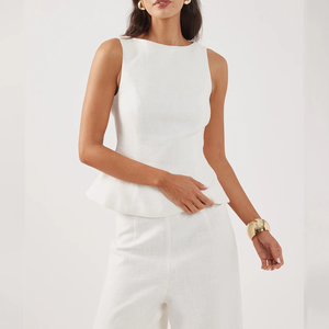 Fábrica de Ropa Personalizada para Mujer, Blusa con Cuello Barco, Blusas y <span class=keywords><strong>Tops</strong></span> Elegantes para Mujer - Product Image 5