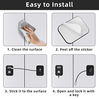Verrou de réfrigérateur avec protection en fil de silicone, verrous de réfrigérateur pour enfants, faciles à utiliser et à installer, verrous d'armoire avec clé