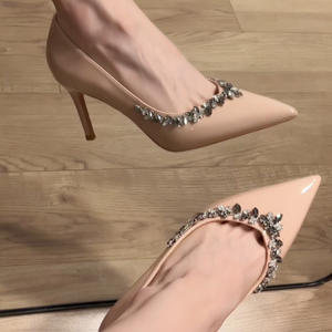7cm 9cm New Fashion <b>Closed</b> <b>Toe</b> Pumps High <b>Heel</b> Women New Model Thin <b>Heel</b> Pointed <b>Toe</b> Diamond Elegance High <b>Heel</b> Shoes - Product Image 4