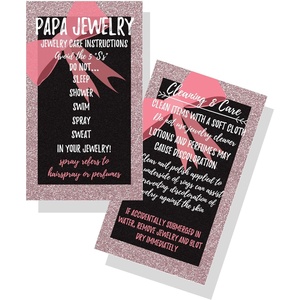 Gioielli per la pulizia e la cura di carte con fiocco rosa Glitter bordo nero opaco pacchetto di biglietti da visita per i consulenti Bling <span class=keywords><strong>Queen</strong></span> - Product Image 1