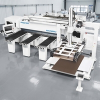 Scie à panneaux de précision CNC MA-KS833-Z avec contrôle PLC Taïwanais, à portique et chargement frontal, pour MDF et contreplaqué