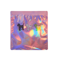 Pochette plate refermable personnalisée avec impression holographique pour l'emballage de jouets mystères