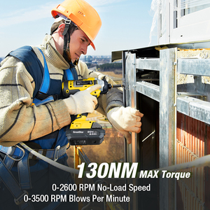 GreatStar Bộ Dụng Cụ 2 Chiếc Bộ Kết Hợp Máy Khoan Không Dây 20V, Trình Điều Khiển Máy Khoan Và Trình Điều Khiển Tác Động Với 2 Pin 2.0Ah - Product Image 3