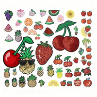 Patchs brodés de sequins personnalisés série fruits - Prix usine - Pour usage automobile - Faible MOQ avec contrôle qualité