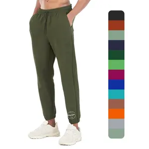 Wholesale Gym Sweatpants Cotton 310gsm Fleece Fabric Sports Joggers OEM Cotton Custom Sports Wear Pants Custom Print Logo