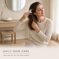 Masseur de tête en forme de miroir XUNMEI Gua Sha, peigne de massage du cuir chevelu, alliage de zinc, poignée ergonomique, peigne à cheveux en métal pour la relaxation de la tête et du cou