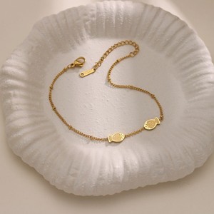 Pulsera de Acero Inoxidable Chapada en Oro de 18K, Diseño Geométrico, Cadena de Eslabones con Circonita, Regalo para Fiestas o Budismo, Unisex y Moderno - Product Image 4