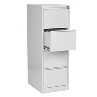 Armoire de rangement métallique verrouillable à 4 tiroirs pour cartes et dossiers, idéale pour la maison, le bureau, la salle de sport, l'hôpital, l'appartement et l'atelier
