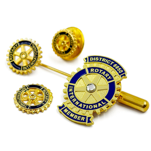 Pin de Solapa Metálico Esmaltado Duro y Suave de Moda, Accesorios para Pin de Solapa, con Diseño de Presidente de Club Rotario Internacional Noel Des Anonymes - Product Image 1