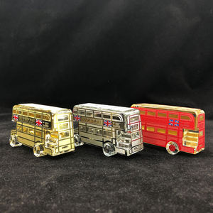 Oro Plata Rojo Placa de metal London Bus Crystal London UK Souvenirs 2017 - Product Image 2