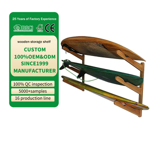 Ván lướt sóng bằng gỗ đứng cho treo tường nổi kệ cho ván trượt hiển thị giá ván trượt tường kệ gỗ - Product Image 1