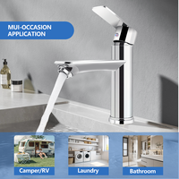Robinet Mitigeur Moderne Noir à Levier Unique pour Cuisine et Salle de Bain, Eau Chaude et Froide, avec Valve en Céramique – Vente Flash