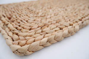 Alfombra Rectangular de Jacinto de Agua Natural, Cojín Tejido a Mano, Sostenible, para Interiores y Exteriores - Product Image 4