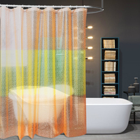Rideau de douche en PEVA à pois de couleur personnalisée