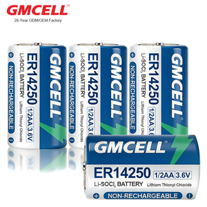 Batería de Litio Cilíndrica Primaria Li-SOCI2 de 1/2AA, 12ah, 3.6v, Er14250, Er14250h, para Medidor de Gas y Agua, Venta al Por Mayor - Product Image 1