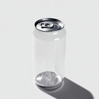 Bocaux Vides Personnalisés en PET 250Ml 350Ml 450Ml 550Ml Ronds Transparents en Plastique pour Jus à Sceller en Gros