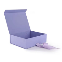 Boîte-cadeau pliable personnalisée en gaufrage de feuille d'or Emballage de chaussette pliable d'expédition à plat réutilisable écologique Avantage UV