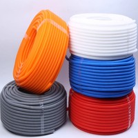 Conduit électrique flexible en PP orange, ondulé, ignifuge, basse tension, diamètre 1/2 pouce, fabrication OEM