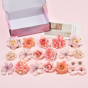 Accessoire de cheveux de style ancien Kit de bricolage Matériaux <span class=keywords><strong>Rose</strong></span> artificielle Chrysanthème et pivoine porte-bonheur pour la photographie - Product Image 3