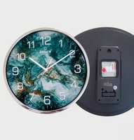 Jam Dinding Bulat Modern 16 Inci Slim Sweep untuk Dekorasi Ruang Tamu, Kantor & Kamar Tidur Model 6747