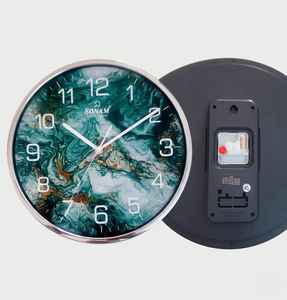 Horloge murale ronde moderne de 16 pouces, mince et élégante, pour le salon, le bureau et la décoration de la chambre, modèle 6747 - Product Image 3