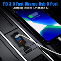 12v-24v Rocker style QC3.0 + PD (USB-C) avec voltmètre
