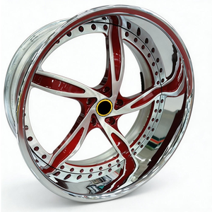 <span class=keywords><strong>ล้อ</strong></span>อัลลอยด์ฟอร์จ 3 ชิ้น ขนาด 18-26 นิ้ว 5x114.3 5x120 แบบกำหนดเอง สีน้ำเงินเงา ขอบเงินขัดเงา ซี่ลวดโครเมียม ขอบลึกเว้า - Product Image 5