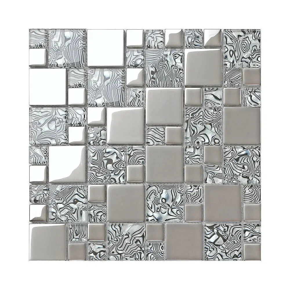 Klassische Zebra muster laminierte dekorative Cilver Spiegel Glas Mosaik Wandfliesen