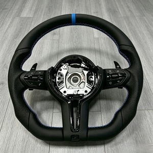Volant en cuir pour <span class=keywords><strong>BMW</strong></span> E87 E83 E90 E91 E92 E84 X1 E84 X5 X6 E70 E71 M3 M5 F20 F22 F23 F30 F33 F34 E46 E60 E36 E39 E30 - Product Image 4